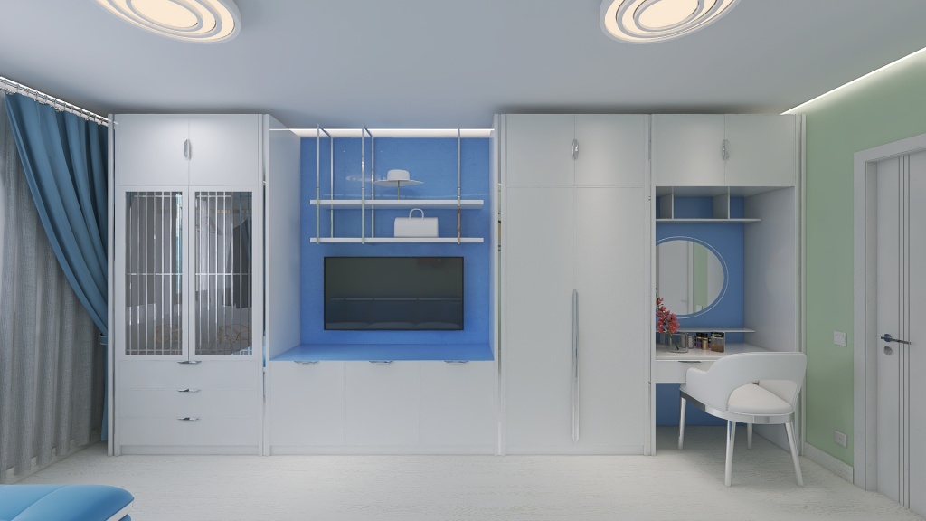 гостиная-спальня 3d design renderings