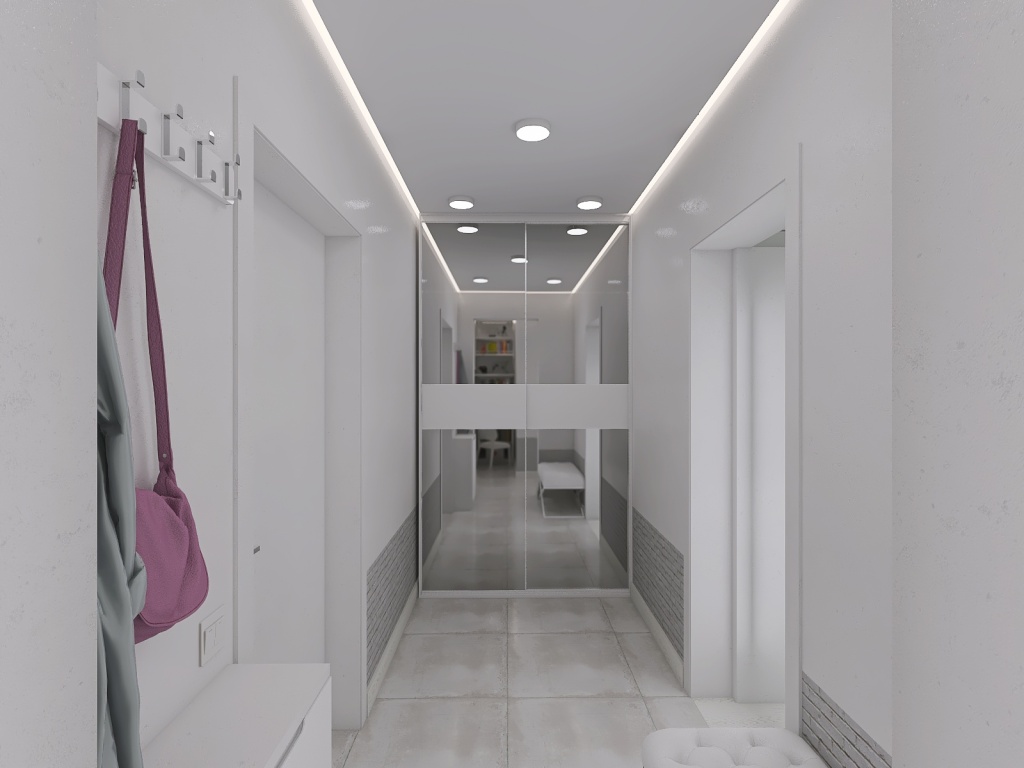 коридор-кабинет 3d design renderings