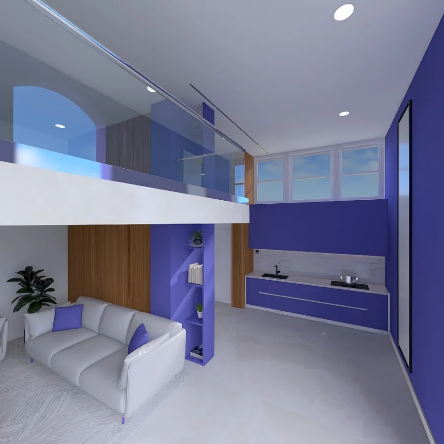 Geometric n modern Hotel Room 3d design renderings