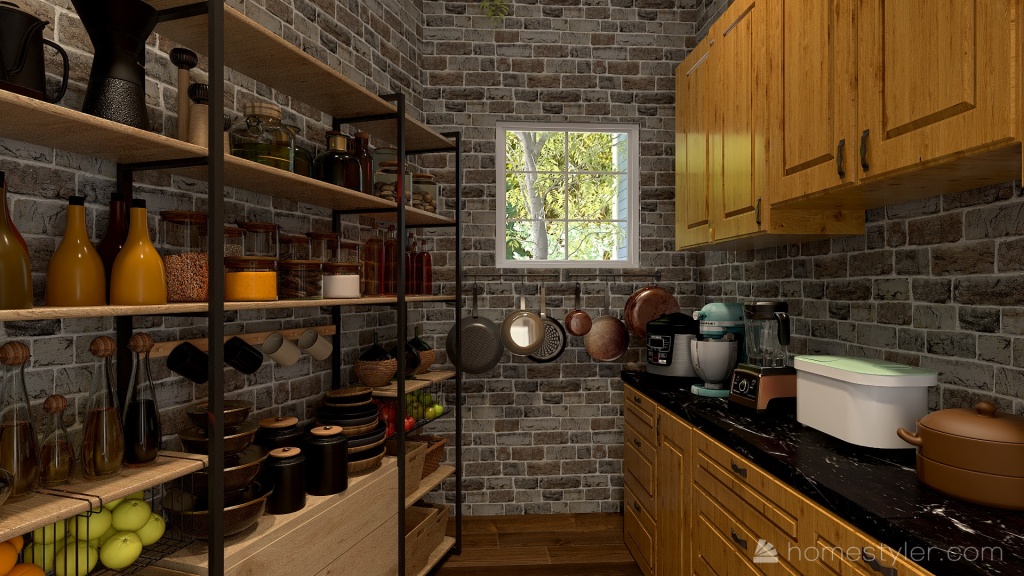 Farmhouse Pantry 3d design renderings