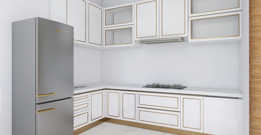 Dining/Dirty Kitchen 3d design renderings