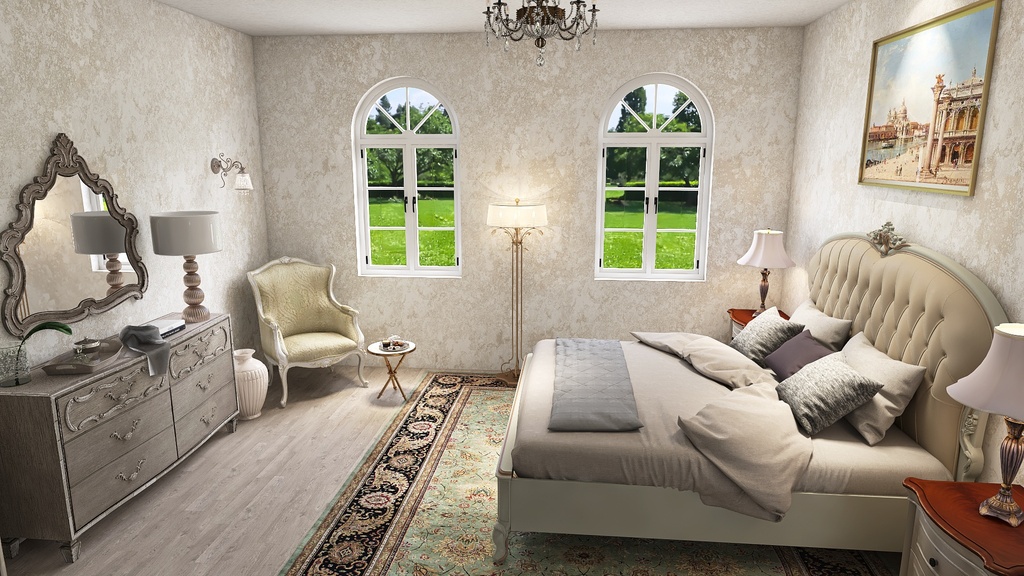 VILLA with GARDEN 3d design renderings