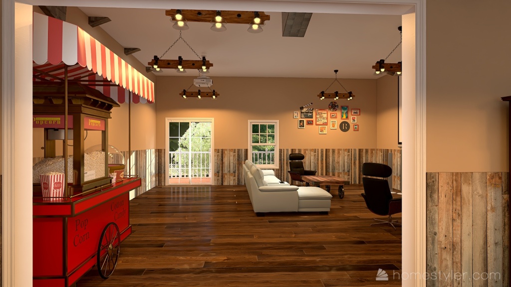 Farmhouse Recreation Room 3d design renderings