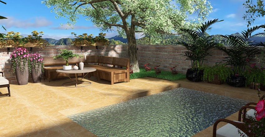 Costal Terrace 3d design renderings