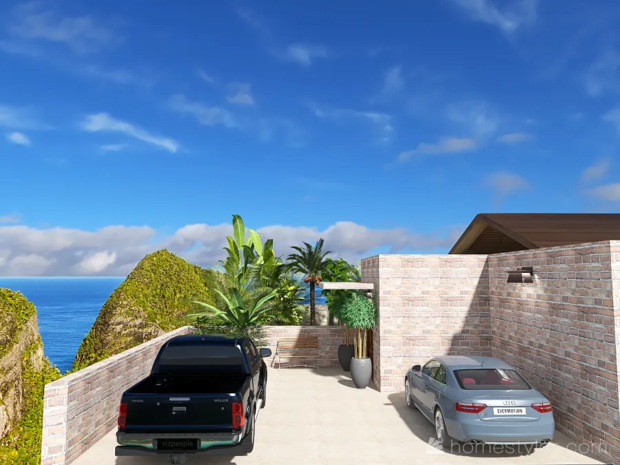 Costal Dream Destination for web 3d design renderings