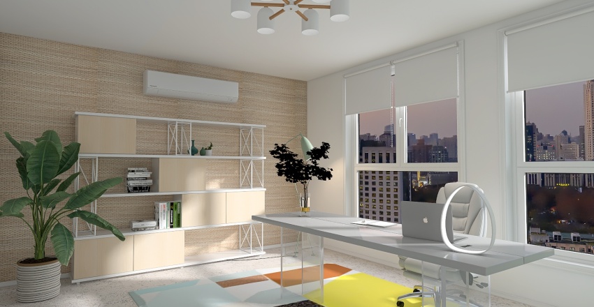 ¨rivate office 3d design renderings