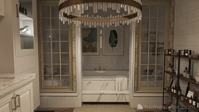 fancy bathroom 3d design renderings