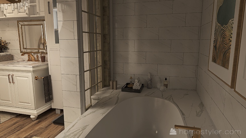 fancy bathroom 3d design renderings