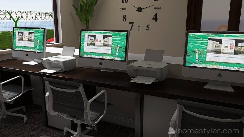 Main Office 3d design renderings