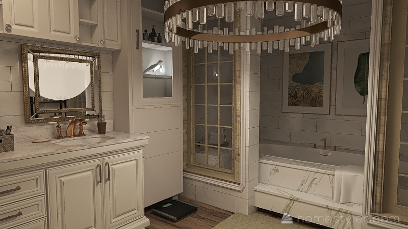 fancy bathroom 3d design renderings