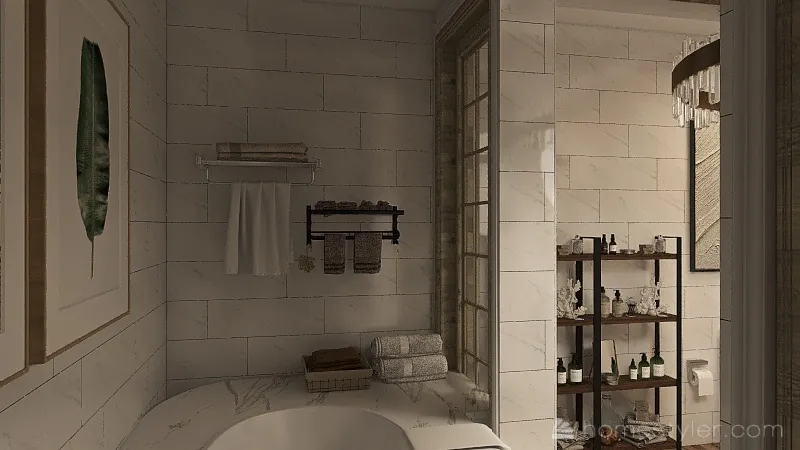 fancy bathroom 3d design renderings