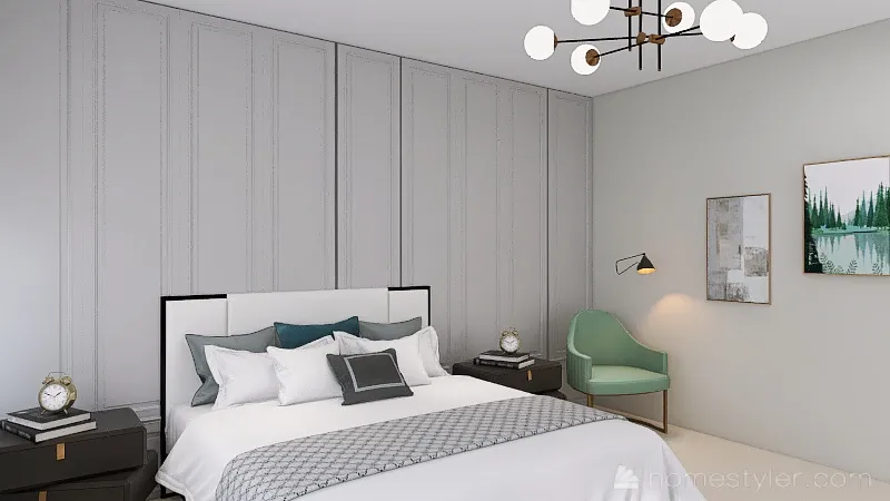 Bedrooms, Closets, and Master Bath Facilities 3d design renderings