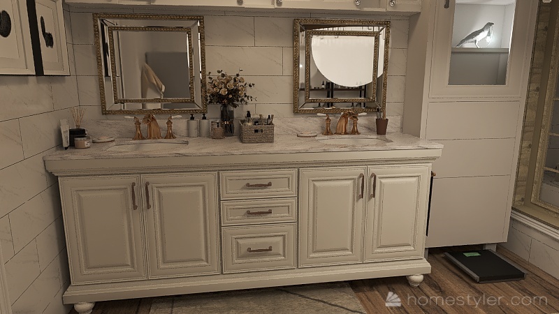 fancy bathroom 3d design renderings
