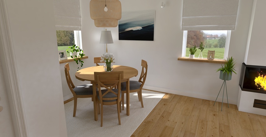 Living and Dining Room 3d design renderings