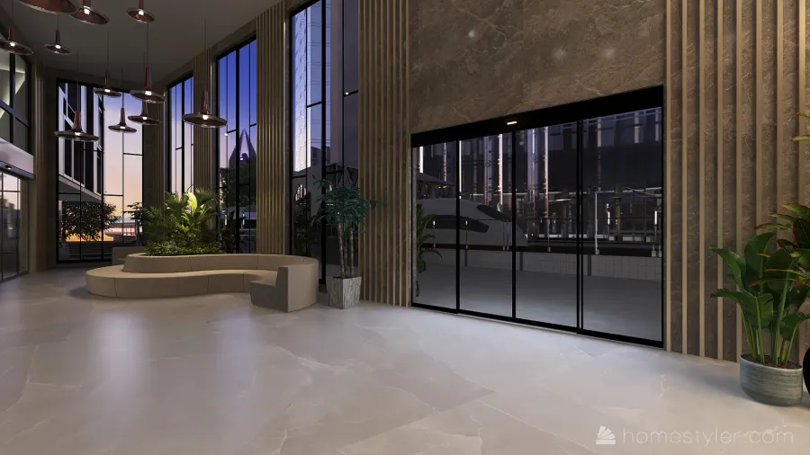 Lobby 3d design renderings