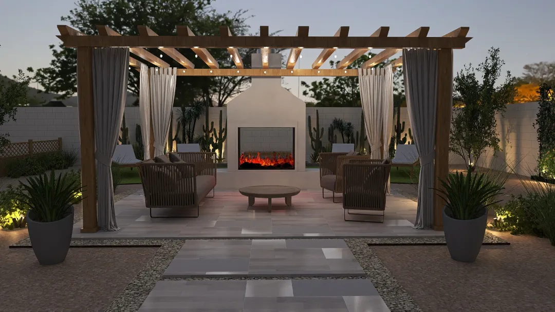 Backyard Retreat 3d design renderings