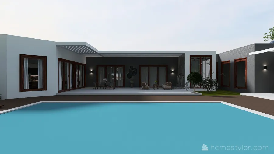 Farmhouse Hallway 3d design renderings