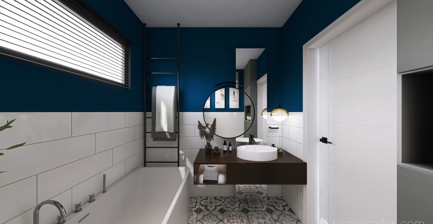 łazienka duża - pomysł 2 3d design renderings