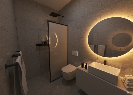 Bathroom 8x5 Design Rendering