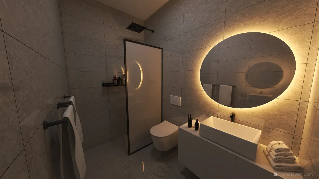 Bathroom 8x5 3d design renderings