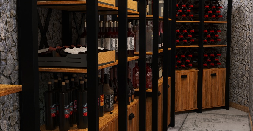 Wine celler/pantry 3d design renderings