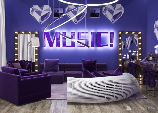 #VeryPeriContest-Peri Peri Purple Music Room Design Rendering
