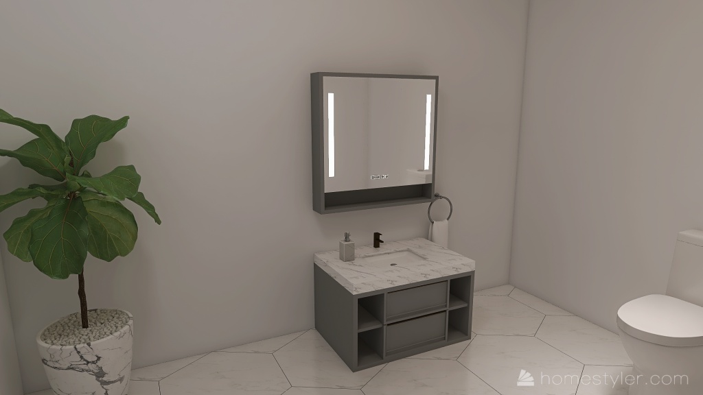 Boys Bathroom 3d design renderings