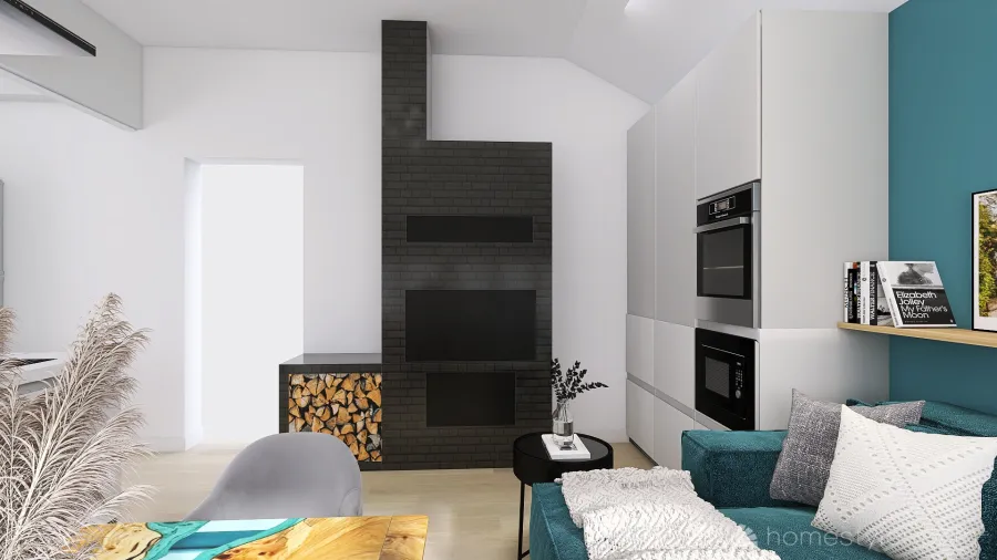 Kitchen-living room I Кухня-гостиная для Султаны 3d design renderings