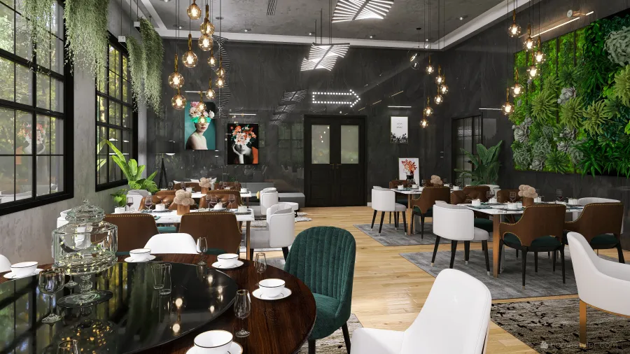 Private Dining Room 3d design renderings