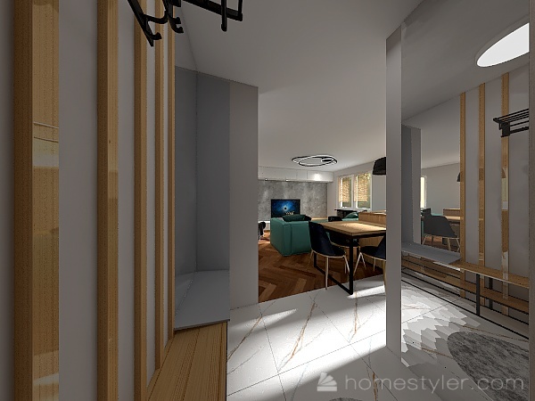 Mieszkanie blok 50m2 3d design renderings