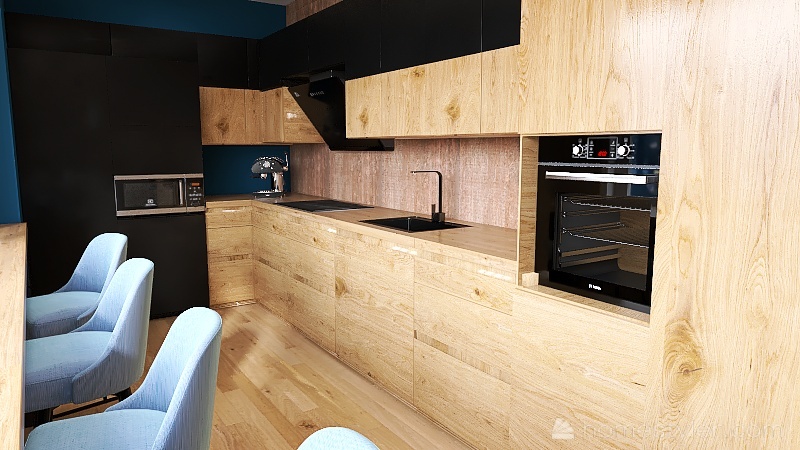 Apartment kitchen 3d design renderings