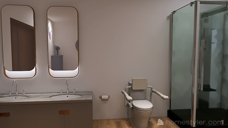 Very Peri Bathroom Design 3d design renderings