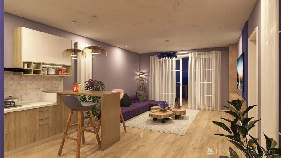 #VeryPeriContest Colourful apartment 3d design renderings