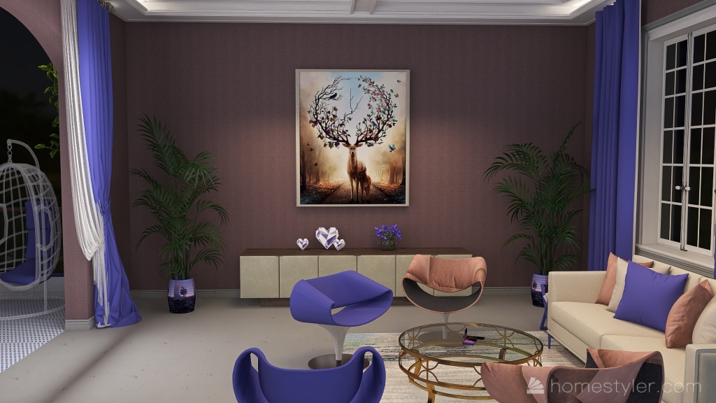 #VeryPeriContest  Purple-Blue World 3d design renderings