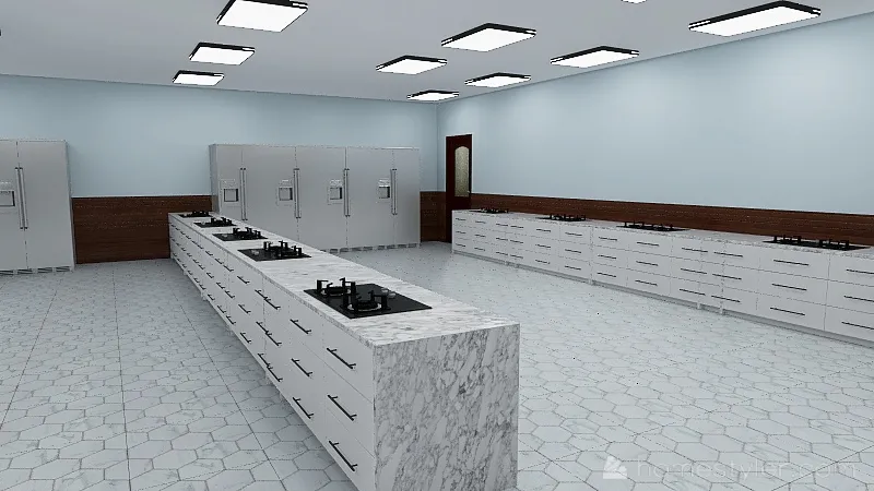 Chef's kitchen 3d design renderings