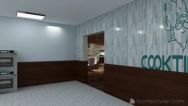 Chef's kitchen 3d design renderings