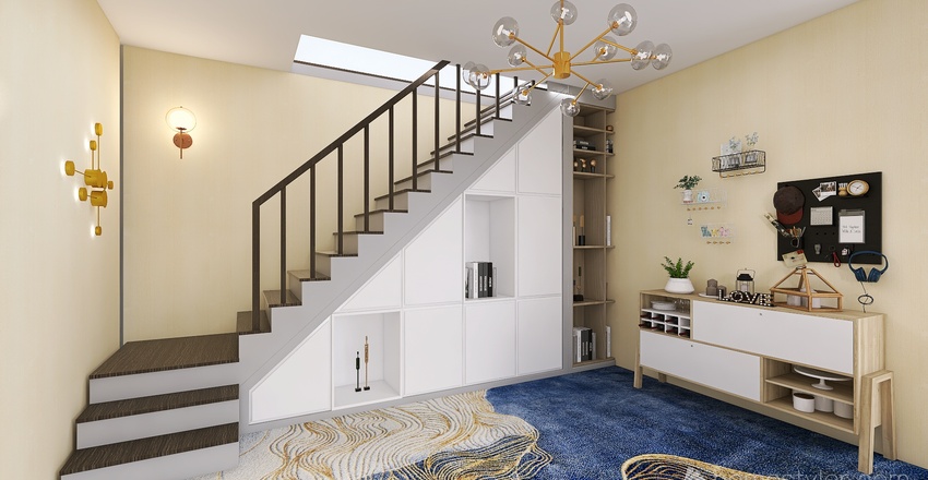 Living and Dining Room 3d design renderings
