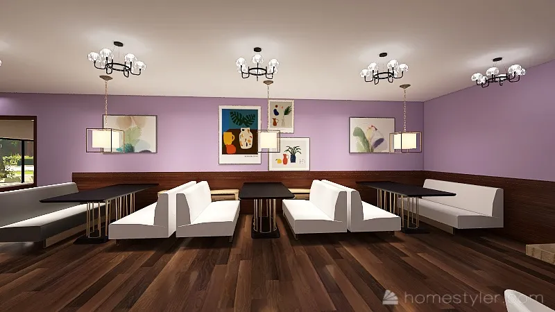 Coffee Room 3d design renderings
