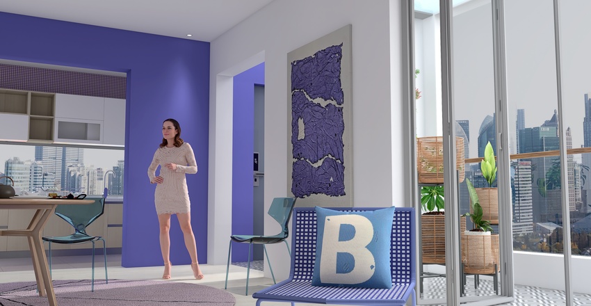 Living and Dining Room 3d design renderings