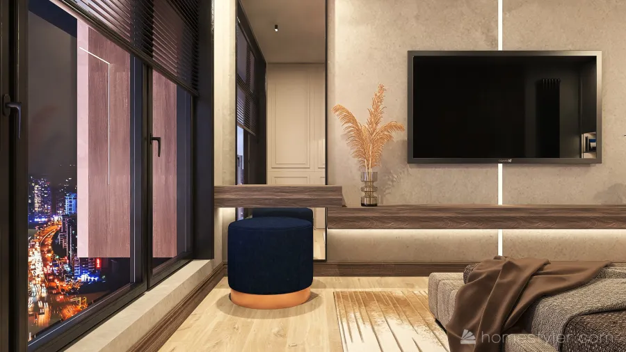 #HSDA2021Residential Modern Neutral Apartment 3d design renderings