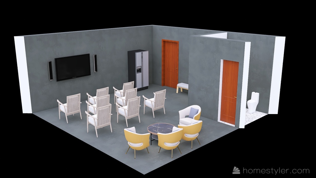 Public Safe Room 3d design renderings