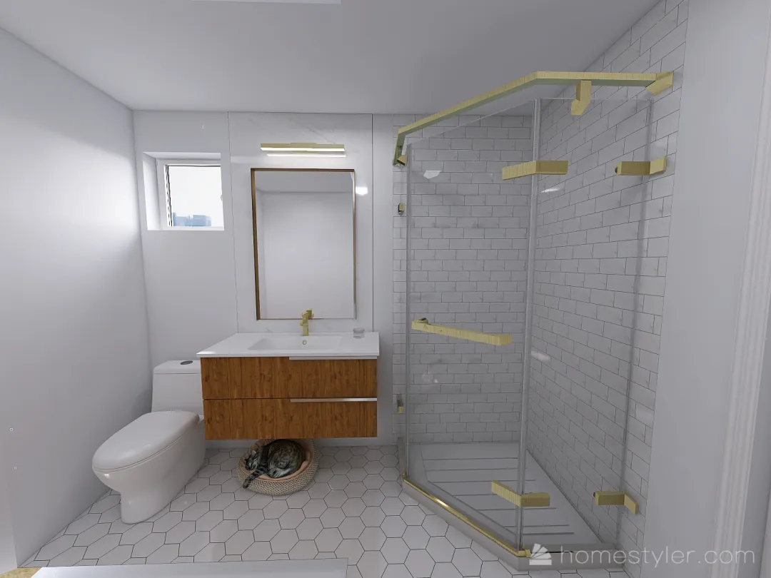Henrietta Downstairs bathroom 3d design renderings