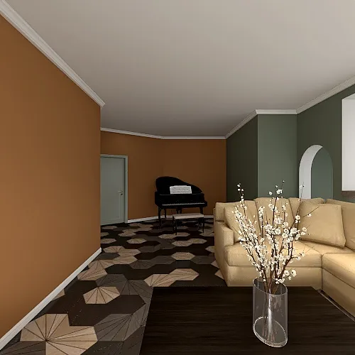 Copy of Copy of Room 3 - Honeycomb Element 3d design renderings