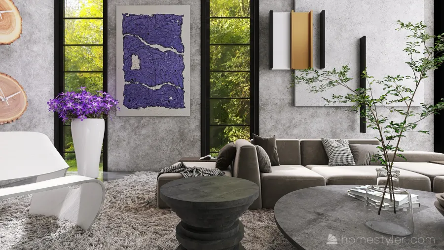 #VeryPeriContest_Japandi Purple 3d design renderings