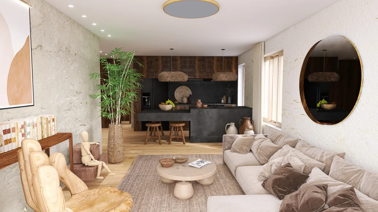 LivingDiningRoom 3d design renderings