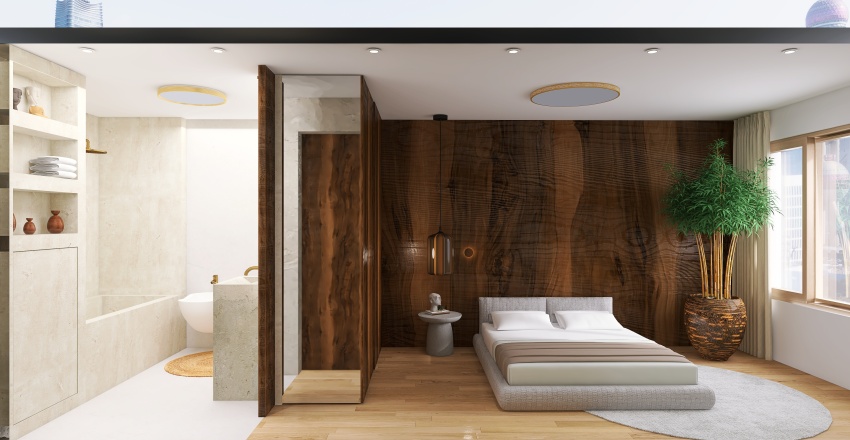 Living Room    Kitchen 3d design renderings