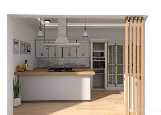 Kitchen remodeling - French Style (164Sq. Ft.) Design Rendering