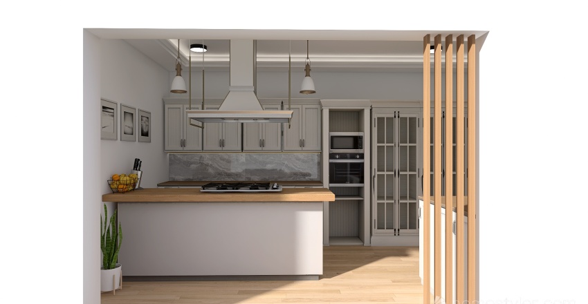 Kitchen remodeling - French Style (164Sq. Ft.) 3d design renderings