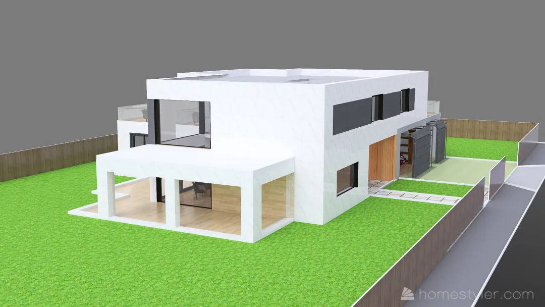 Dom i działka  - projekt 6 - schodek 3d design renderings