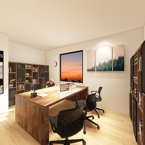 office 3x3 3d design renderings